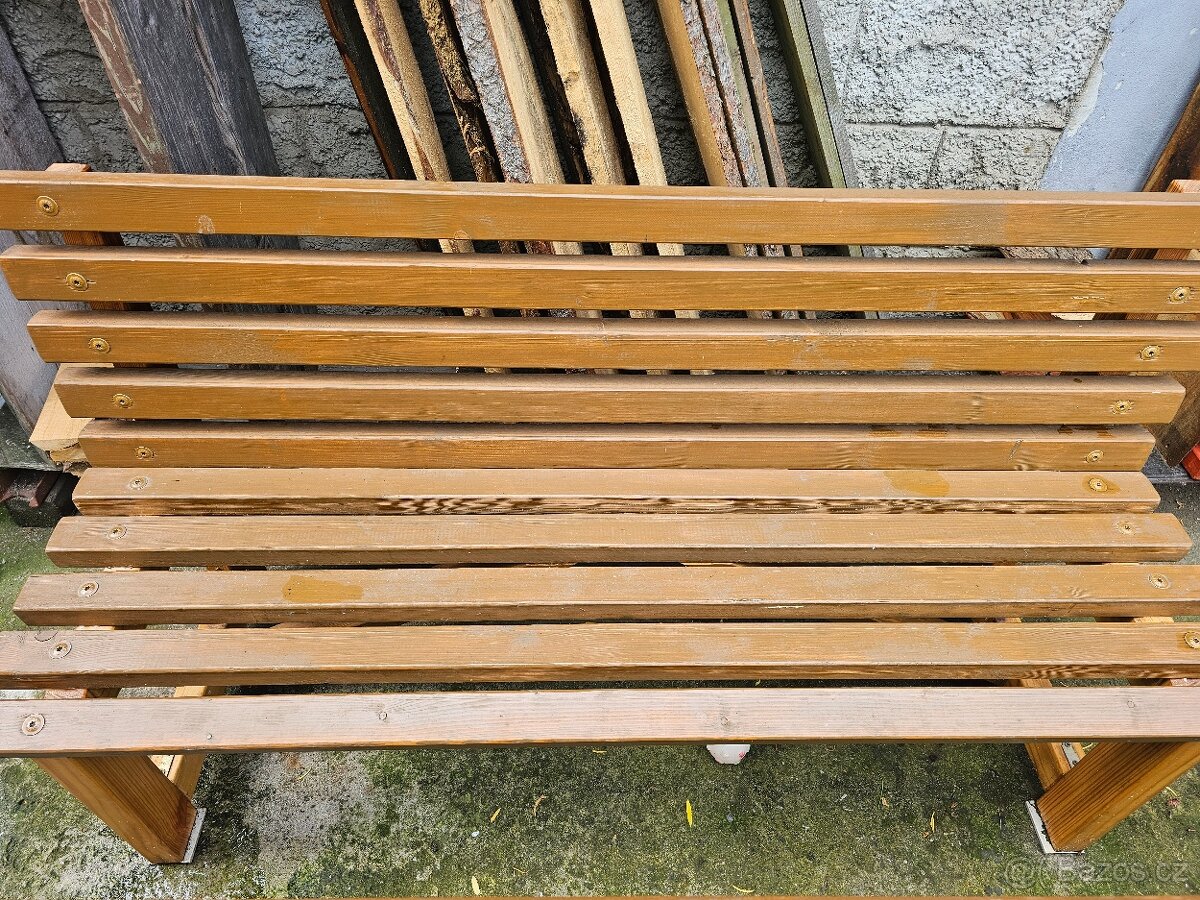 Zahradní lavička nová - ruční výroba - 3