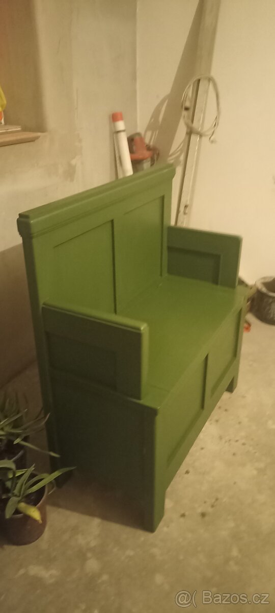 Lavice na chalupu s úložným prostorem vesnický styl - 3