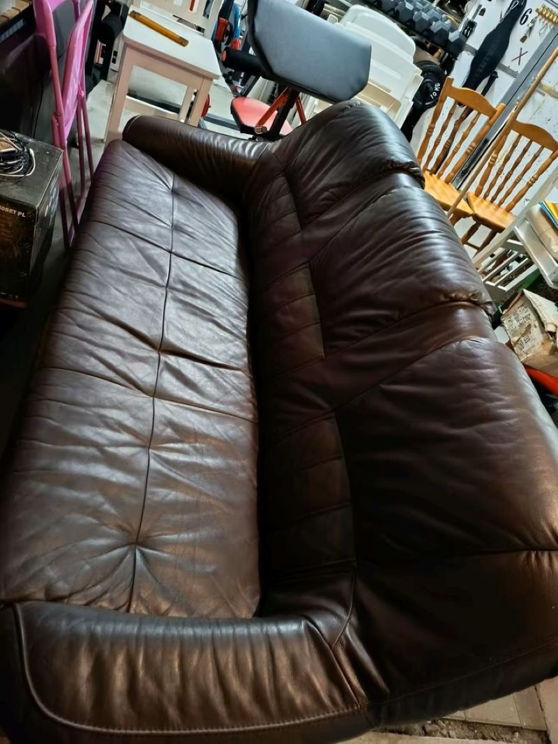 Pohovka, sedačka - třímístná kožená, délka 180 cm - 3