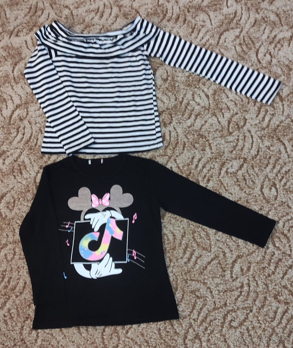 Dívčí trika dlouhý rukáv + košile - 3