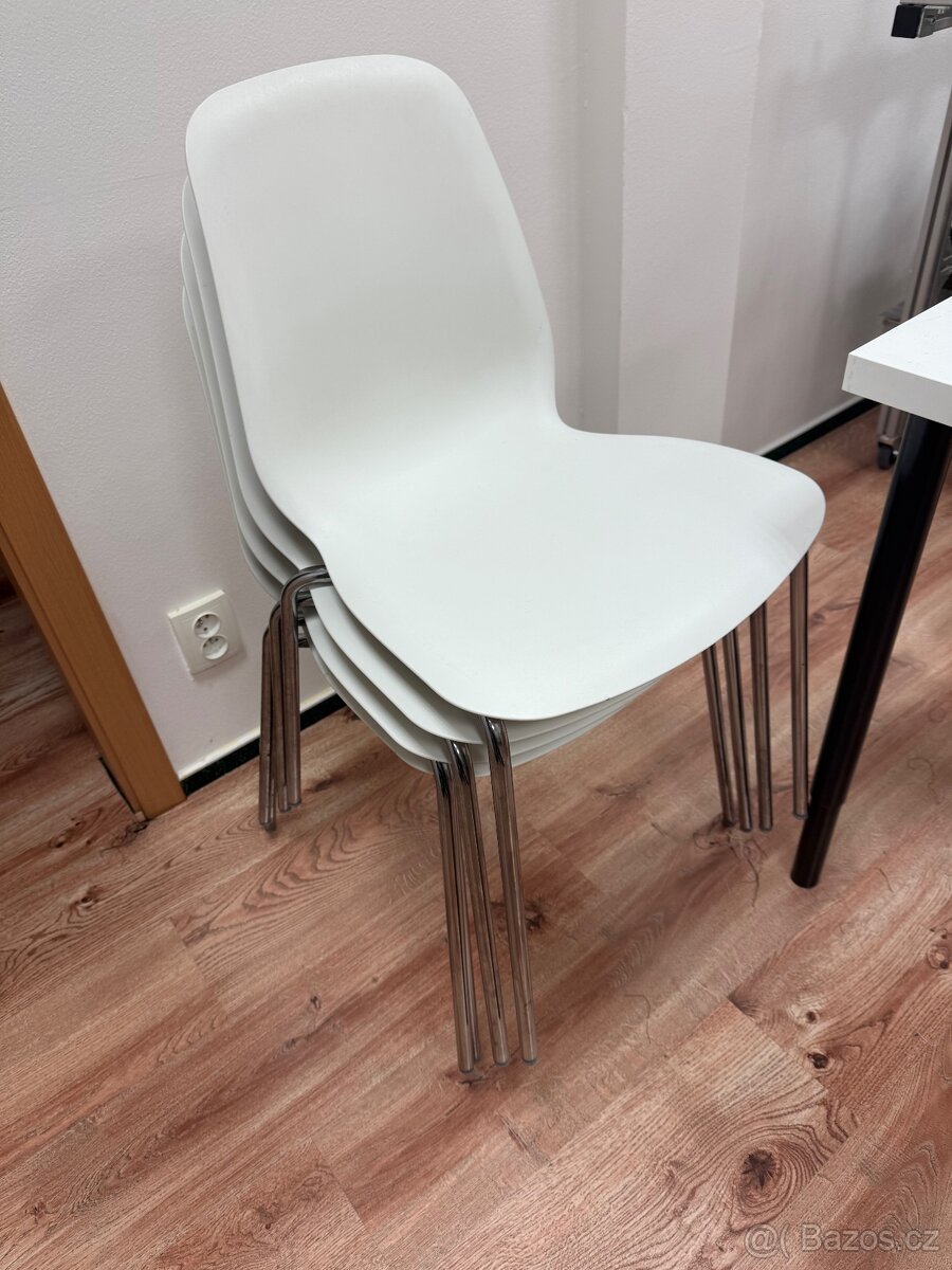 Prodám 4 bílé Ikea jídelní židle - 3