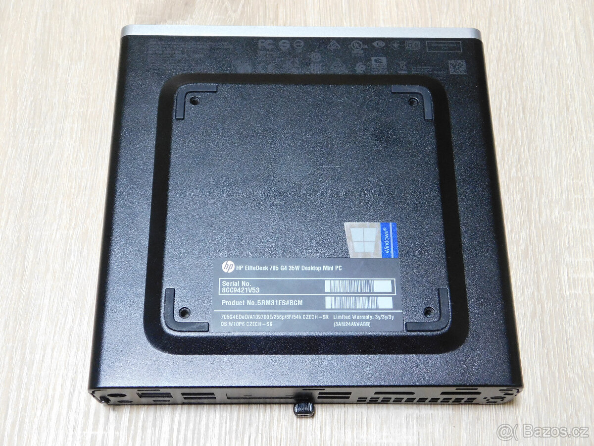 HP El.Desk 705 35W G4MINI/256GbNVMe+přihr/8Gb-RAM/W10/záruka - 3