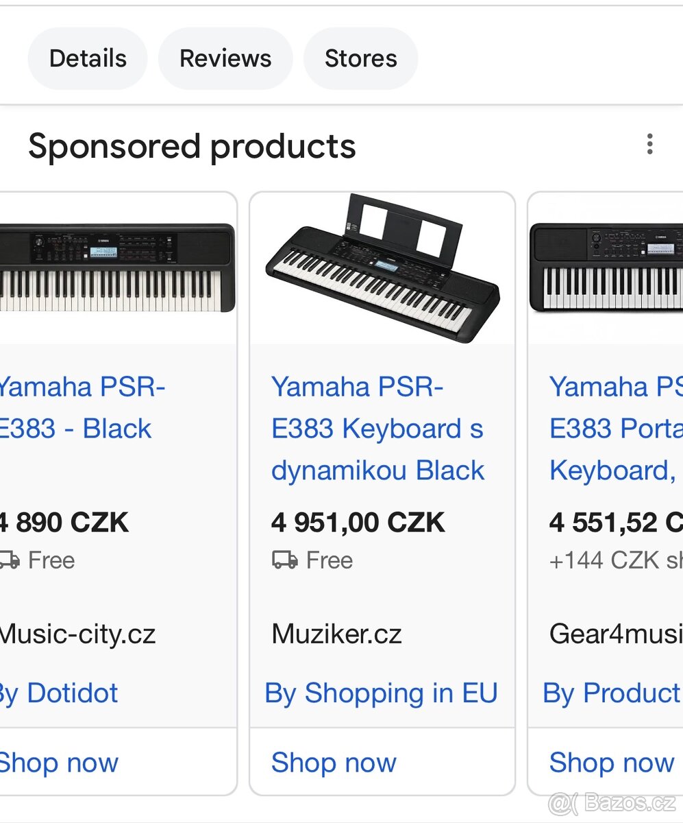 Prodám zcela nový, neotevřený keyboard Yamaha PSR-E383. - 3
