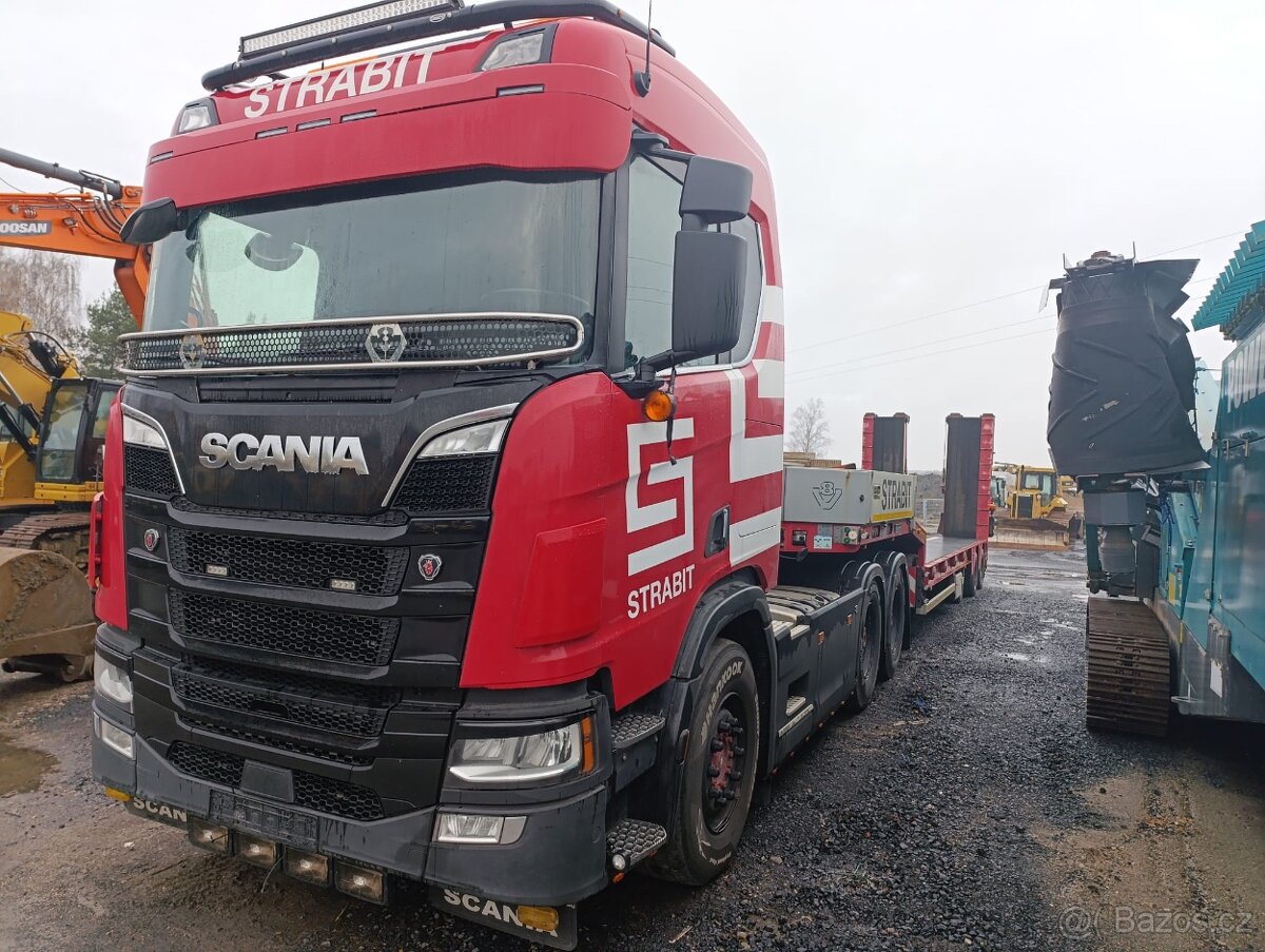 Tahač návěsů SCANIA R580 A64NA, plus návěs Goldhofer STZ-L - 3