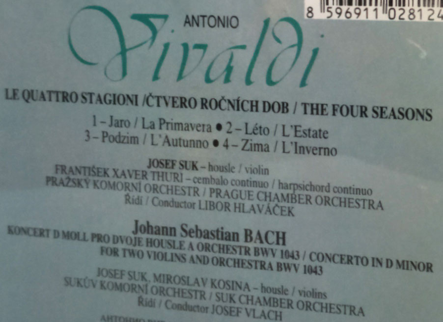 CD VIVALDI - Čtvero ročních dob, 89, 41:36 min - 3