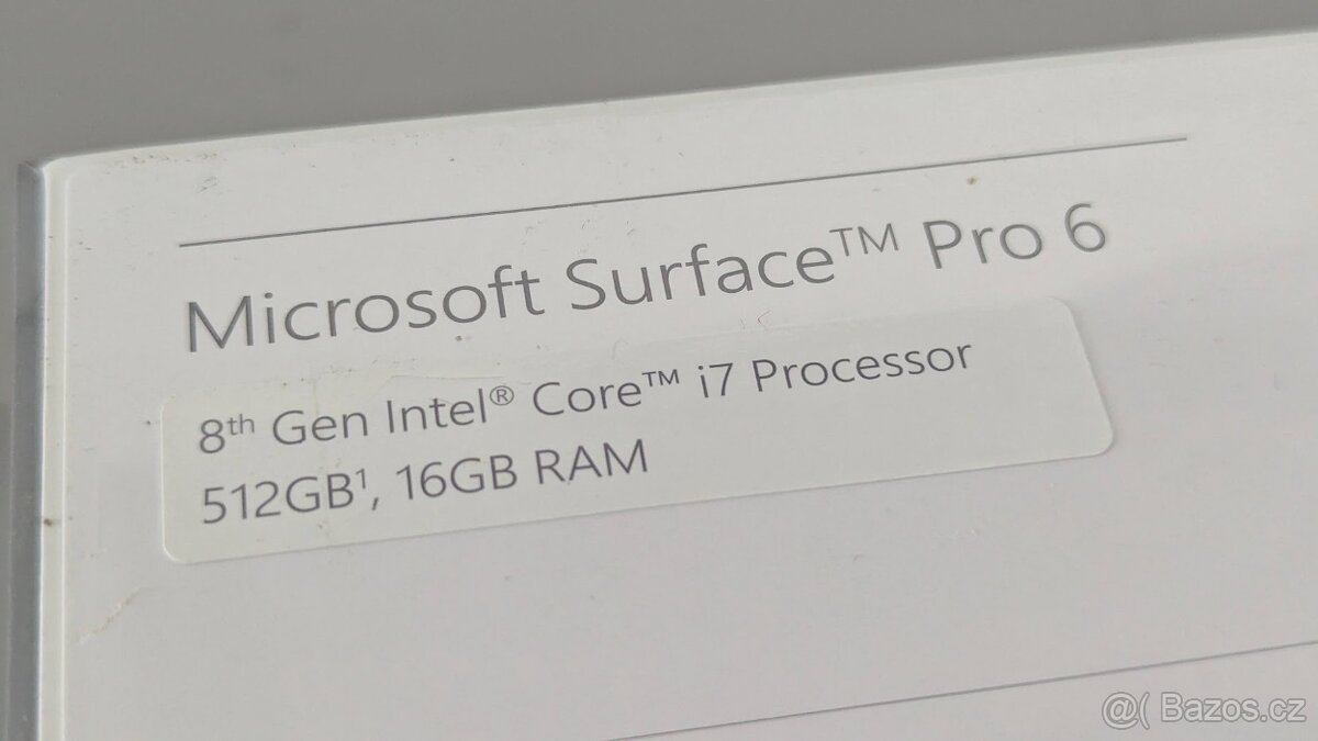 NOVÝ Microsoft Surface Pro 6 i7-8650U 16GB RAM 512GB W10P - 3