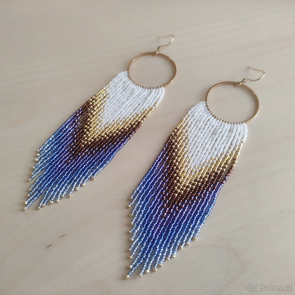 Různé Třásňové náušnice na kroužku - 3