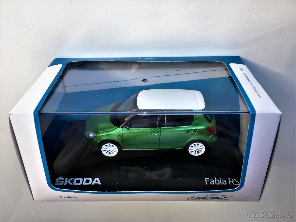 Model ŠKODA Fabia II RS Zelená metalíza "Rallye" Abrex 1/43 - 3