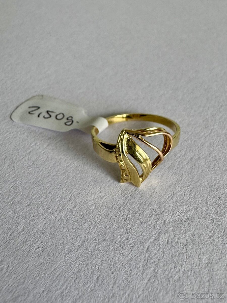 Zlatý prsten 14K, 2,50 g, vel.55 - 3