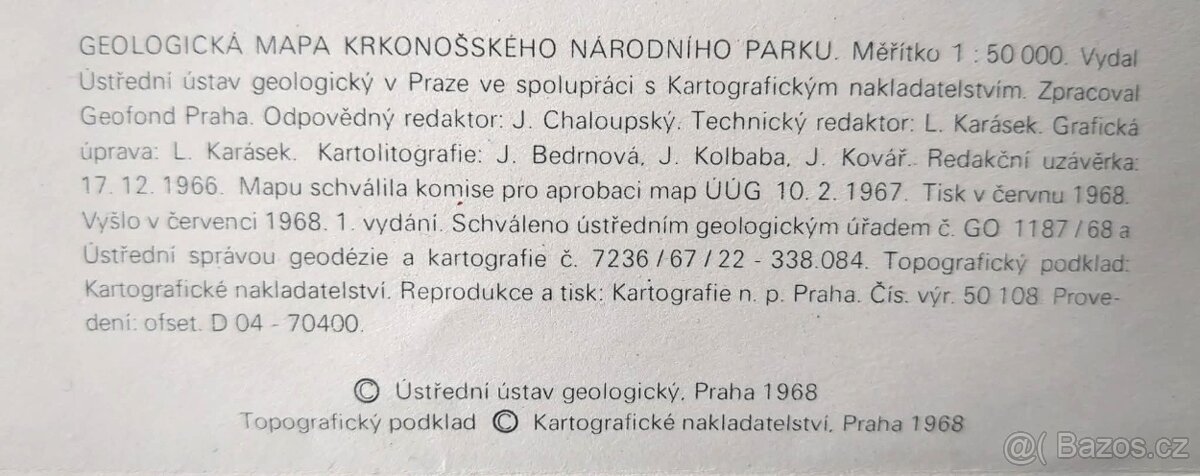 Geologická mapa ČSSR - Krkonoše - 3