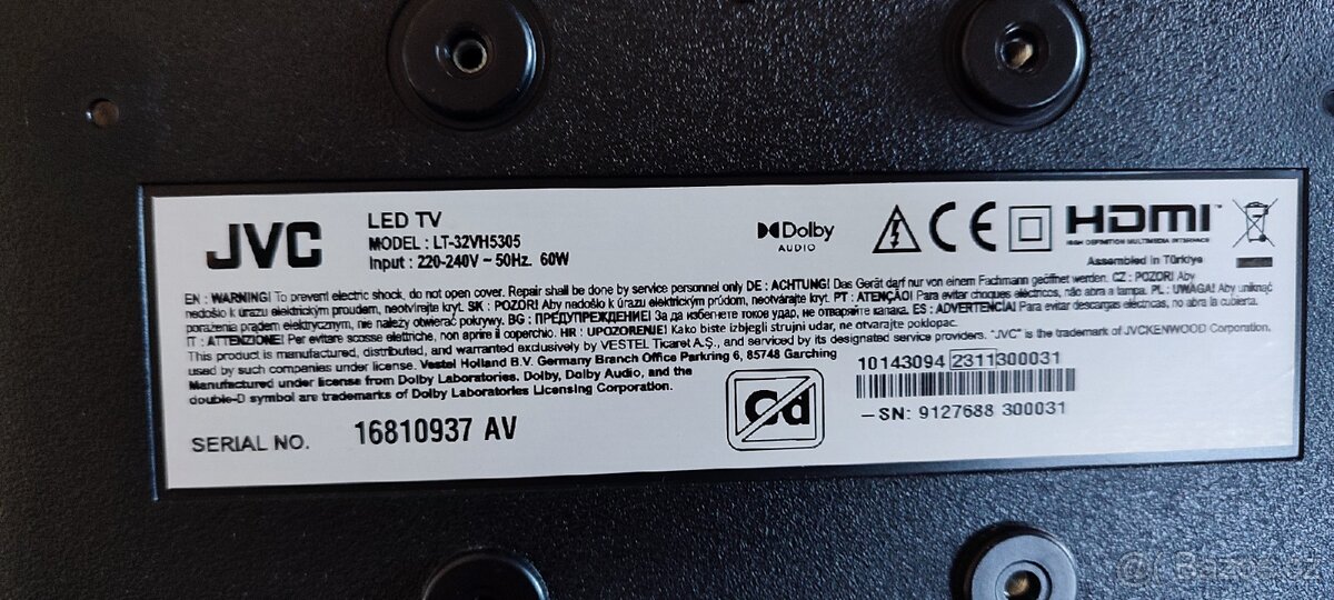 LED televize JVC, 80 cm, zánovní - 3