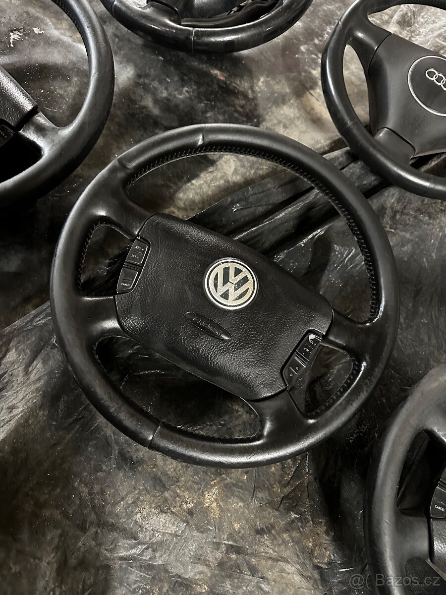 Kožený volant multifunkční triraminko Seat Audi vw - 3