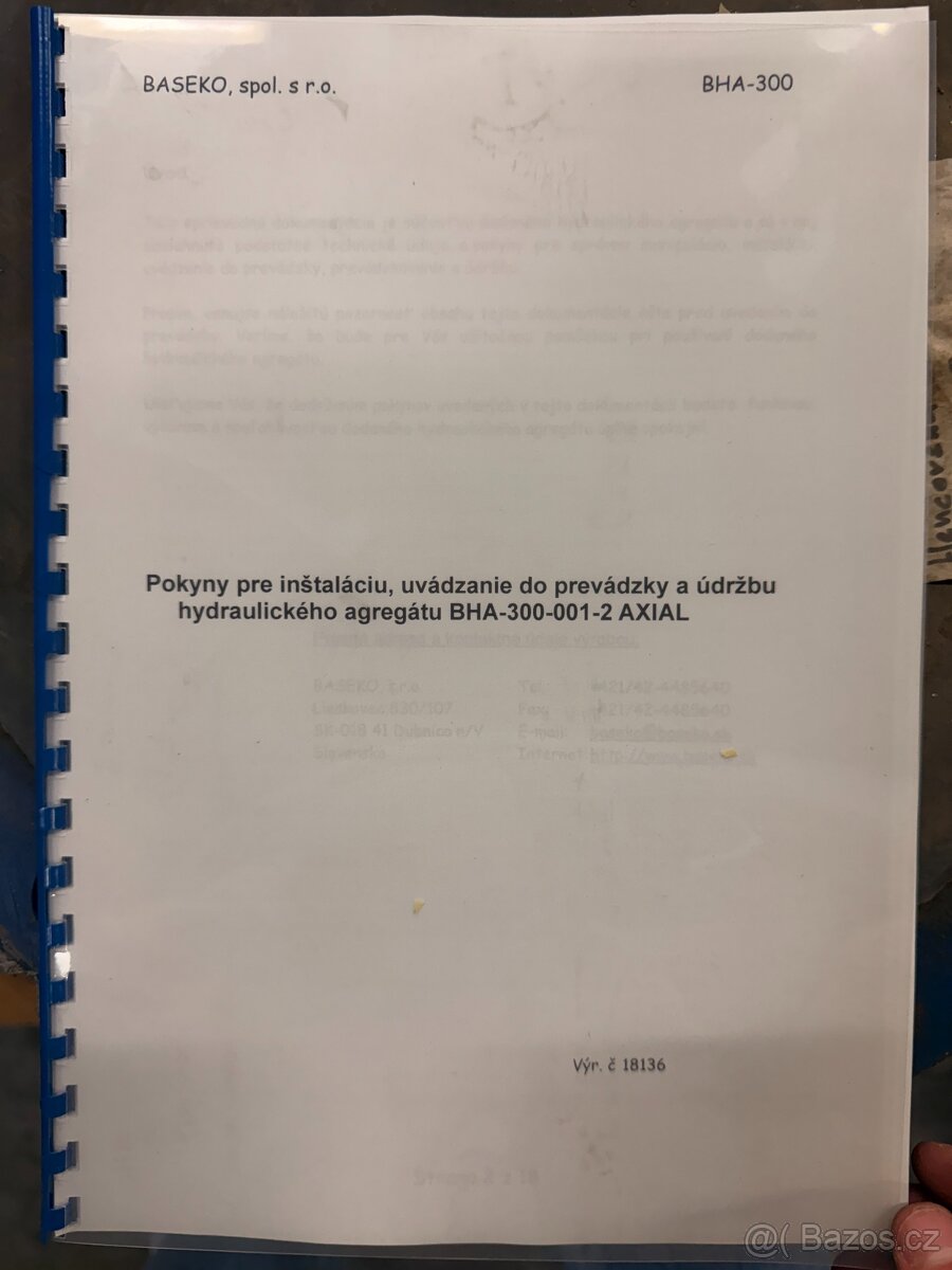 Hydraulický agregát BASEKO BHA-300 - 3