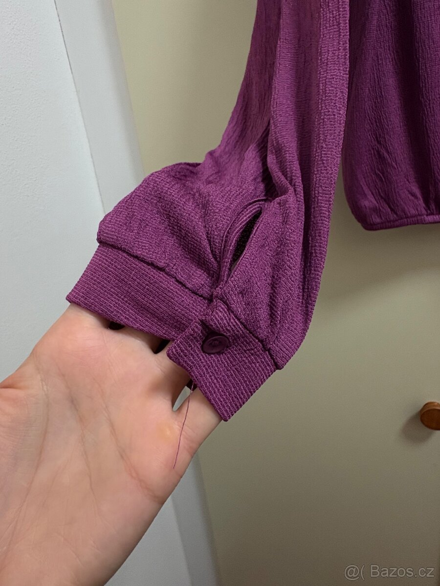 Fialová a černá halenka - 3