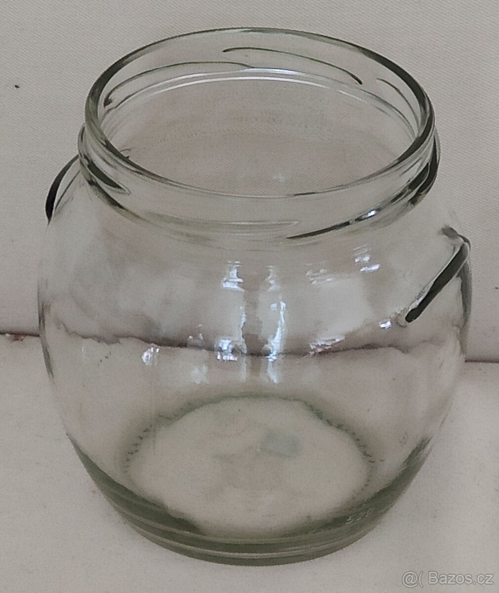 Sklenice zásobník box dóza Velvet 10,-, amfora kus za 5,- Kč - 3