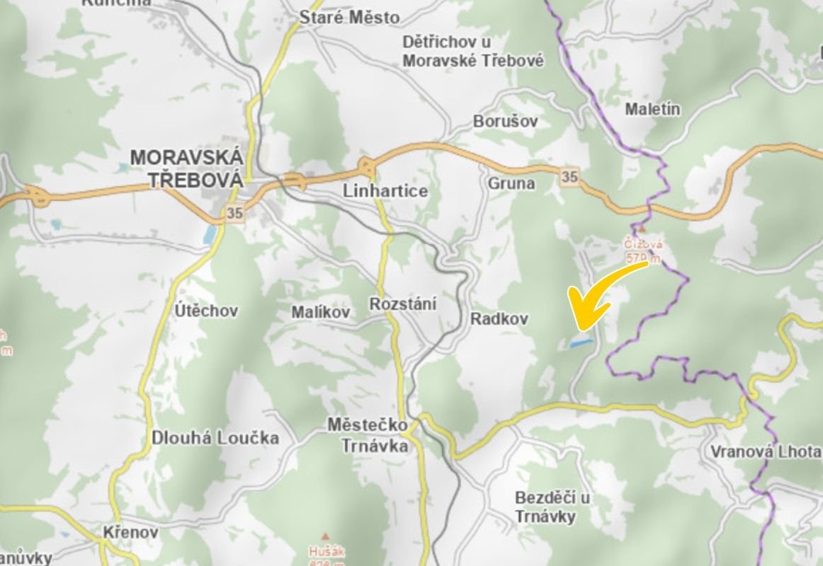 Prodej louky v k.ú. Bohdalov u Městečka Trnávky - 3