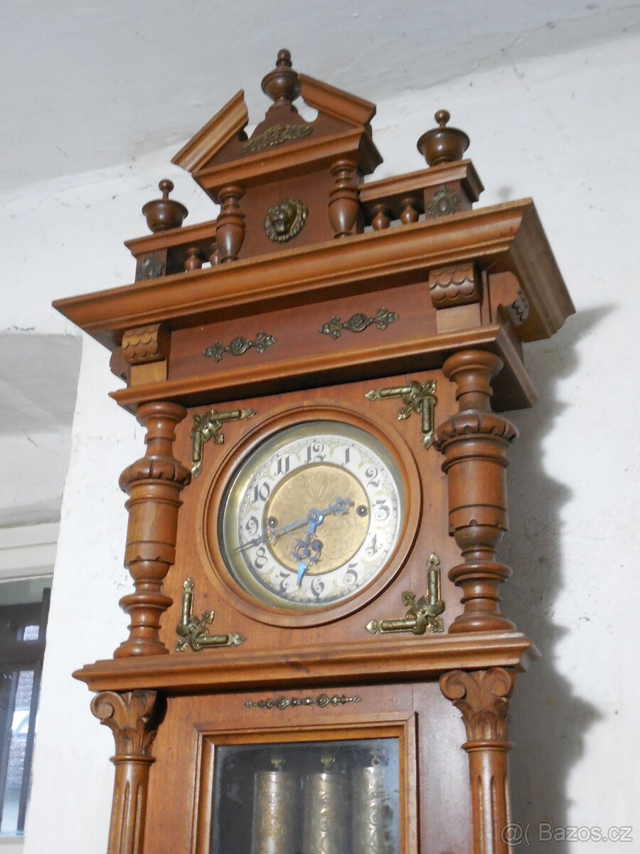 Hodiny pendlovky čtvrťové Gustav Becker - 3