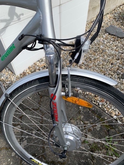 Prodám el. městské kolo, pánské, 4freetime, motor 250W - 3