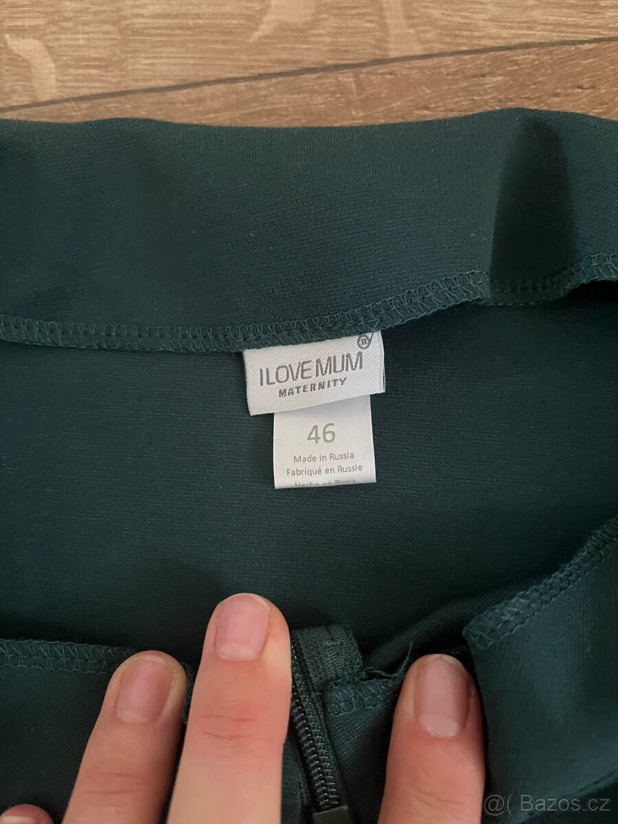 Těhotenské/kojici šaty zelené nové vel.42 - 3