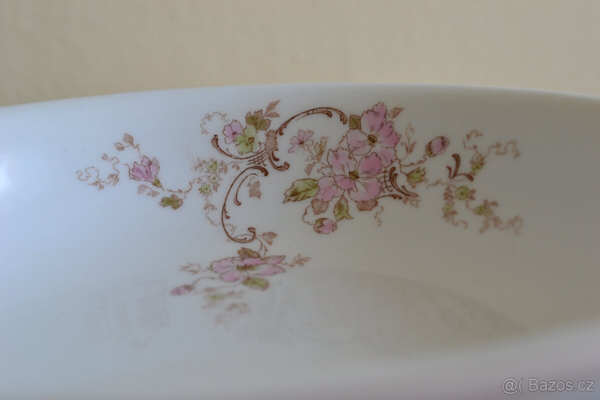 Starožitná keramická mísa+hl.talíř - 3