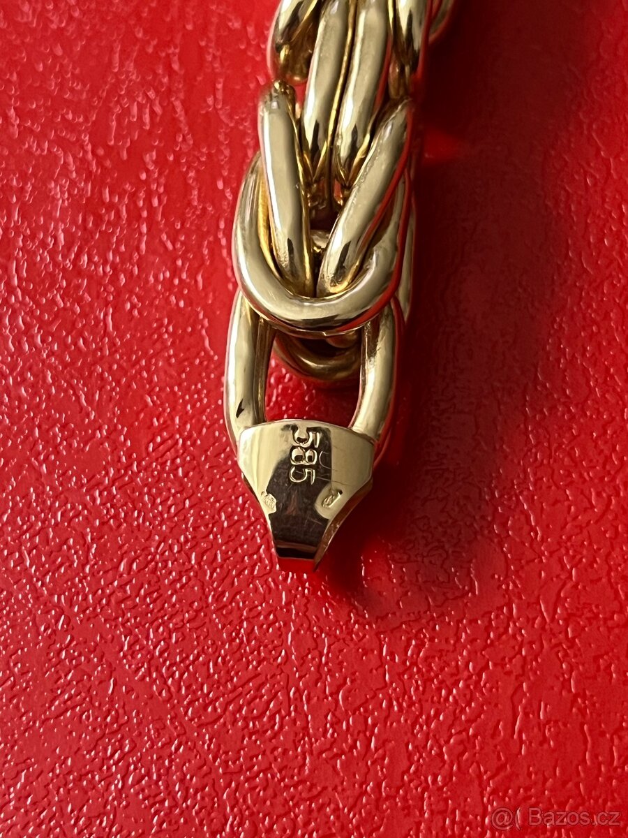 Zlato / zlatý náramek královská vazba - 3