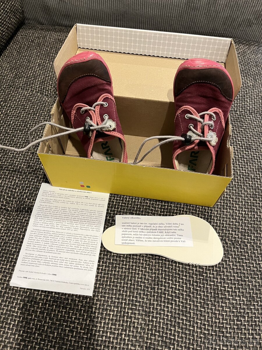 Dětská dívčí obuv vel.25 barefoot - 3