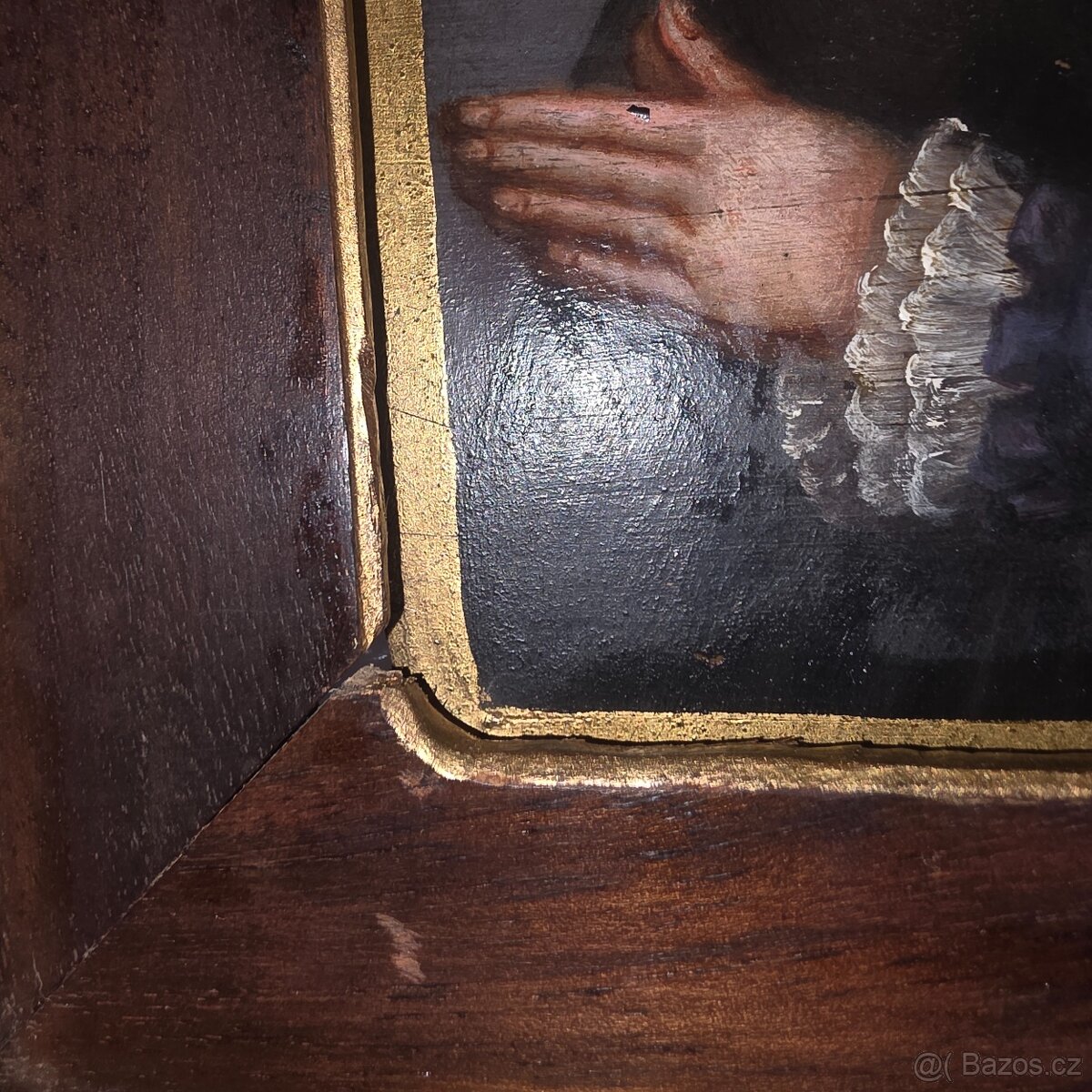 Malovaný obrázek na plechu..bidermaier - 3