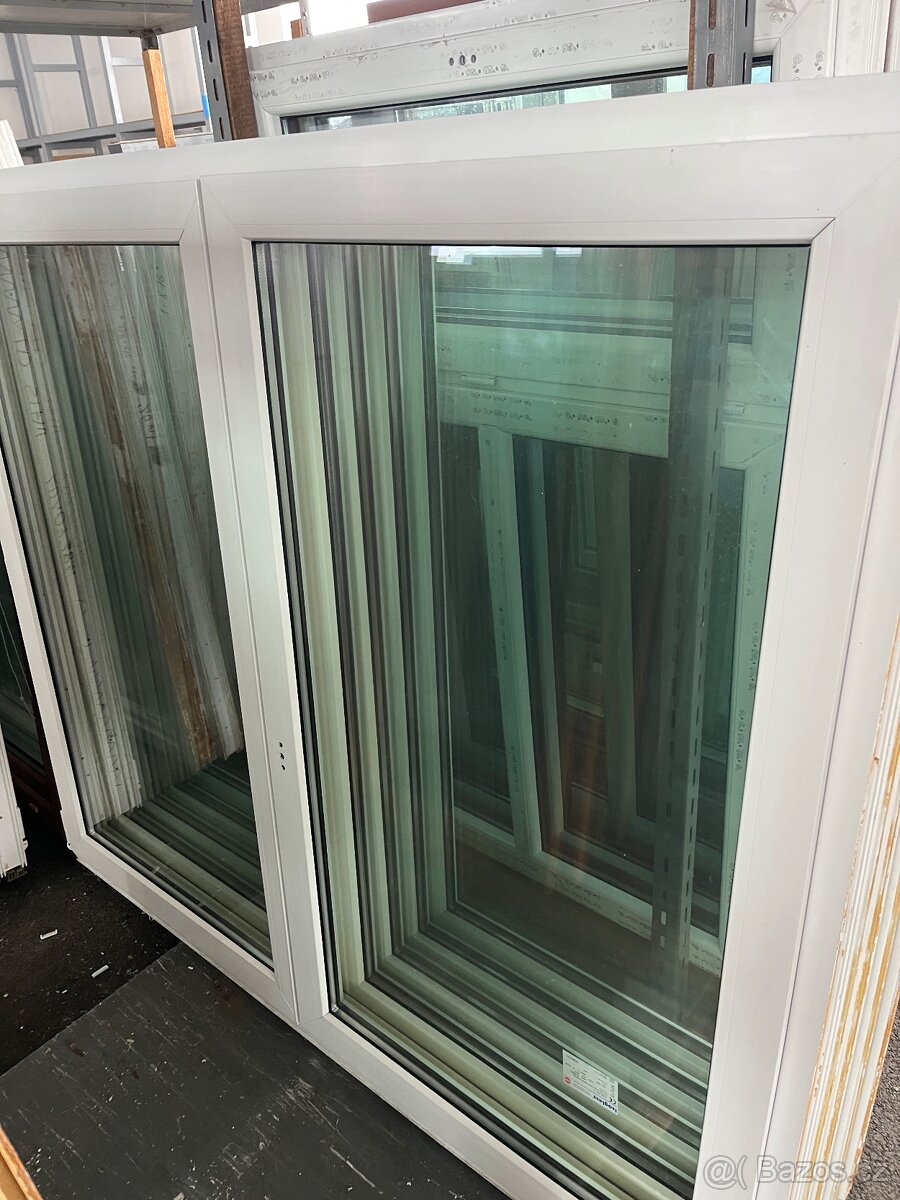 5 KUSŮ DVOUKŘÍDLÝCH PLASTOVÝCH OKEN 180x155-PLZEŇ - 3