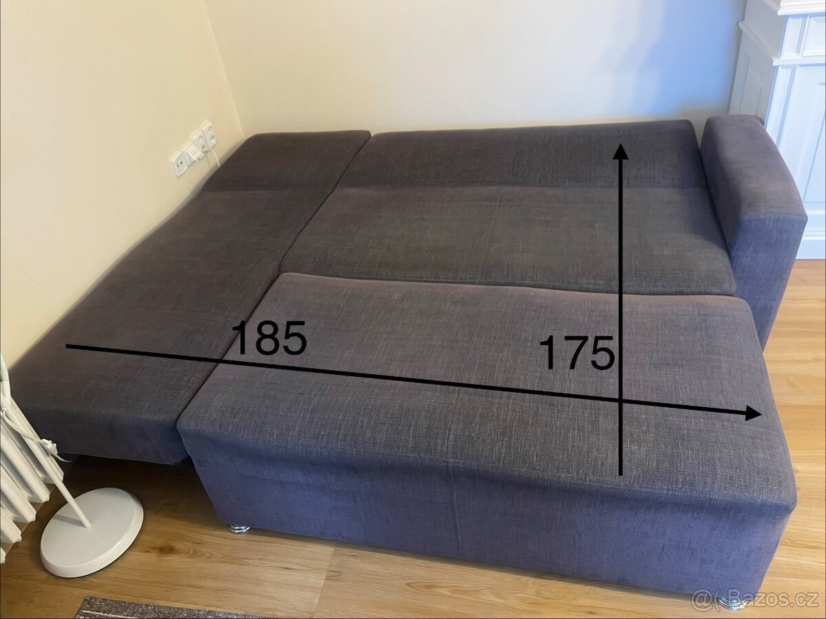 Rozkládací sedačka s úložným prostorem - 3