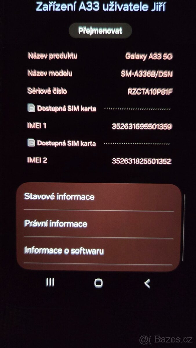 SAMSUNG A33 5G ČERNÝ - 3