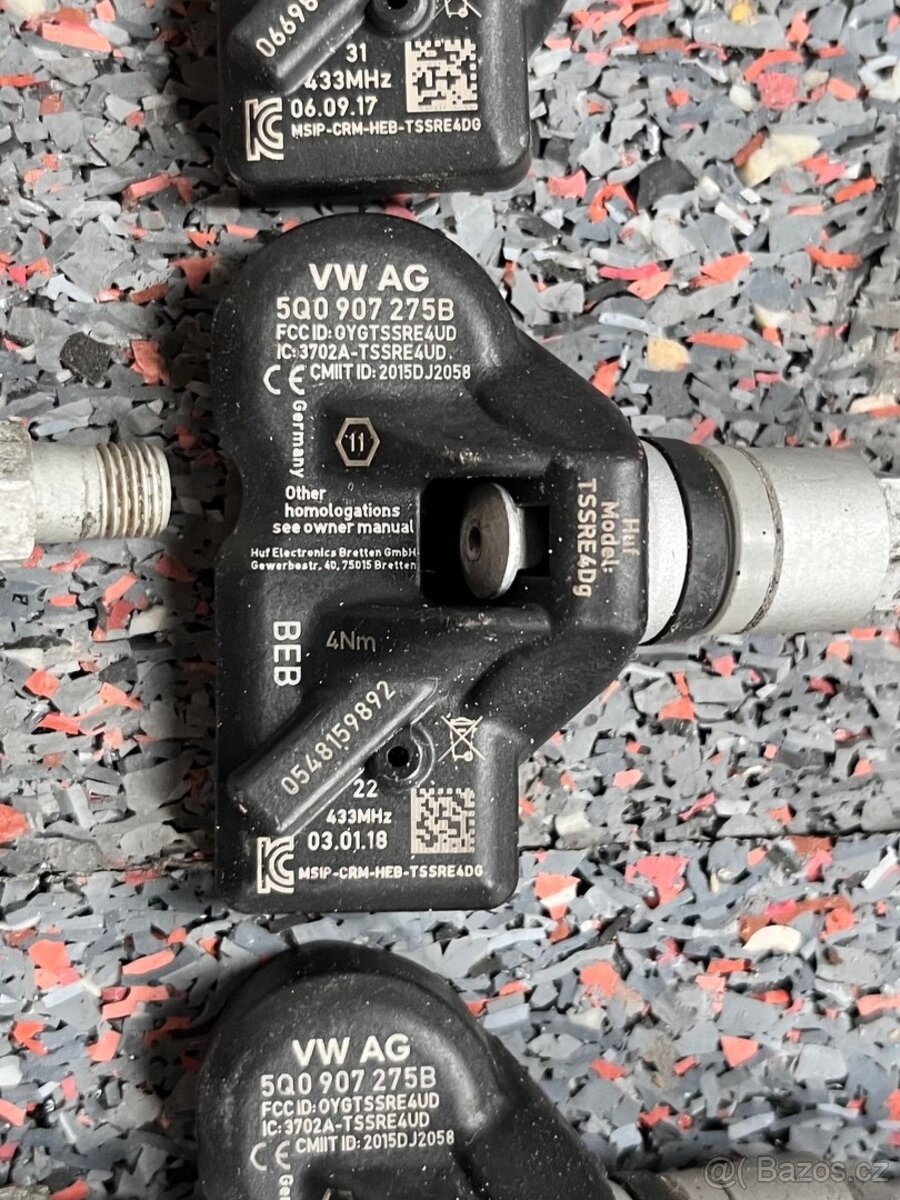 Senzory tlaku - TPMS - originál - 433Mhz - OTESTOVANÉ