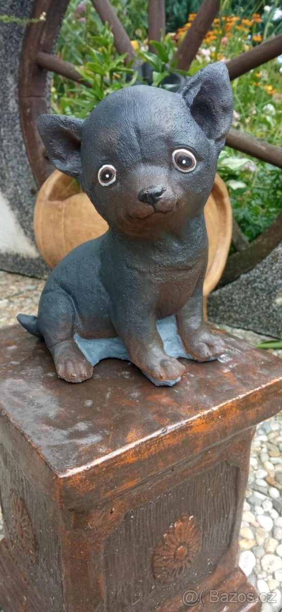 Zahradní dekorace- Soška Čivava 3 - 3