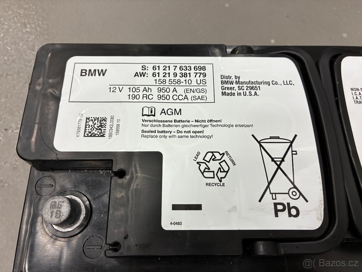 Autobaterie 12V 105Ah 950A - 3