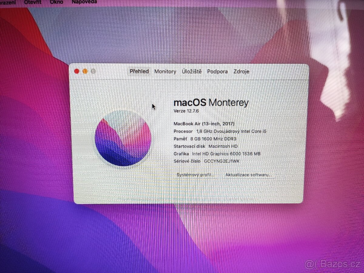 PRODÁNO- MacBook Air 13-inch, 2017-i5,8GB RAM,128GB úložiště - 3