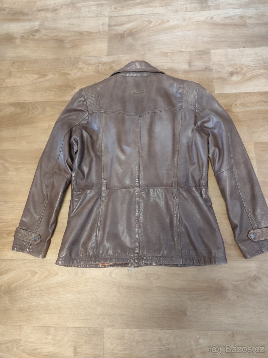 Dámská hnědá kožená bunda vel. 42 - 3