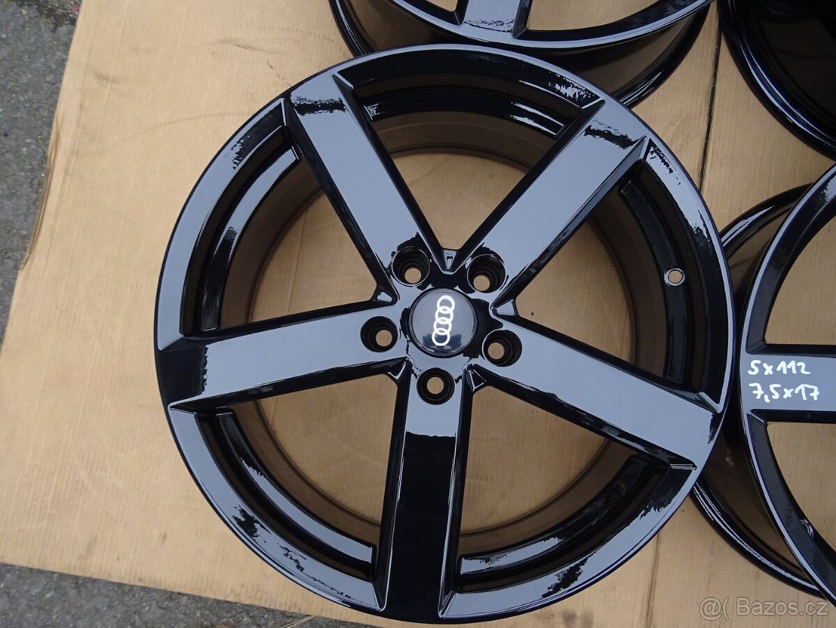 Alu disky černé na Audi, VW, 17", 5x108, ET 44, šíře 7,5J - 3