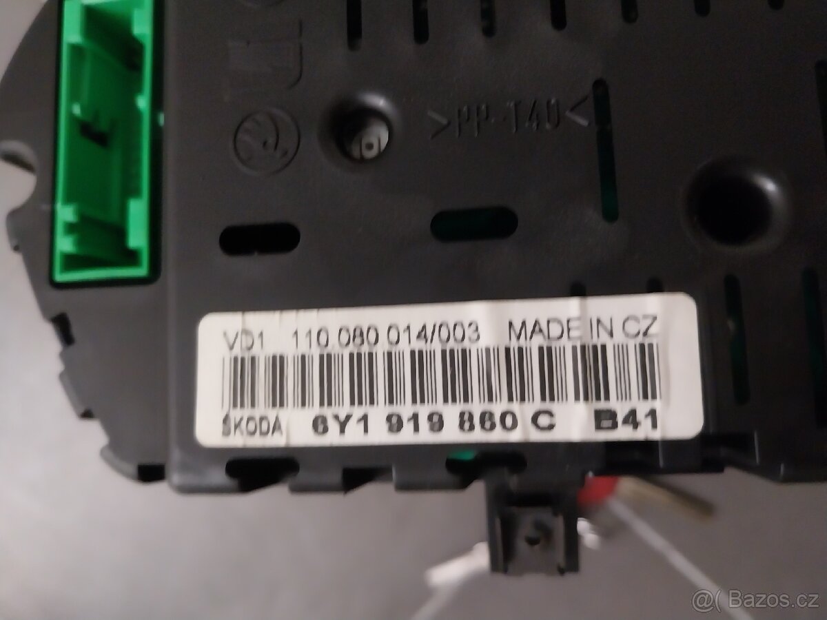 Set jednotka,budiky,klič fabia 1 - 3