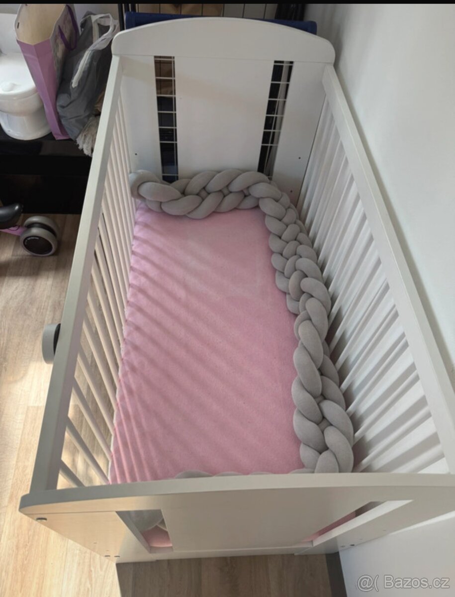 Dětská postýlka Klups Žirafa + nová matrace - 3