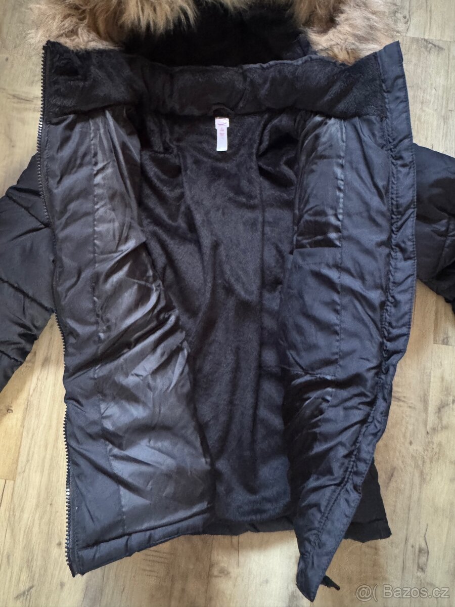 Nová dětská černá zimní bunda 122/128 - 3