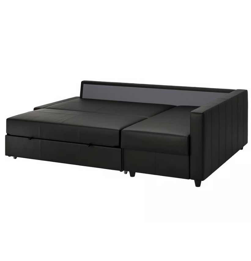 Černy koženkový gauč - 3