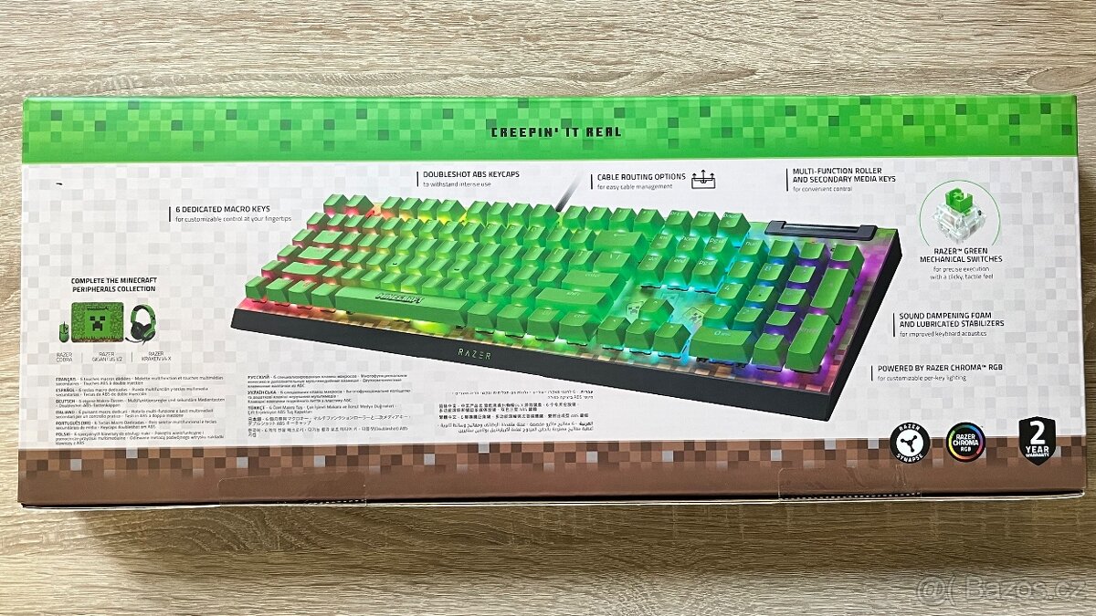 Herní Klávesnice RAZER Black Widow V4 (Minecraft) - 3