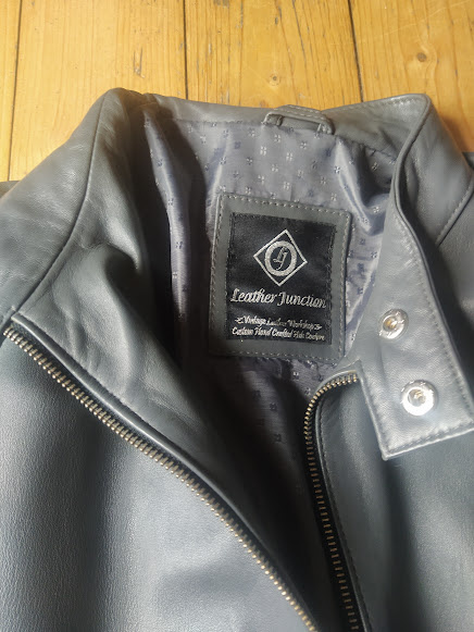 pánská kožená bunda šedá - 3