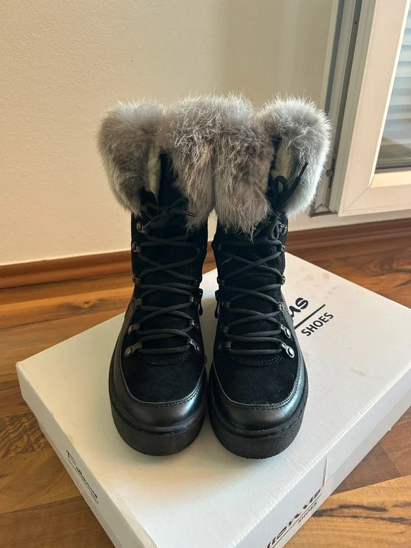 Kožené kotníčkové kozačky /sněhule, Pollonus, vel. 37 - 3