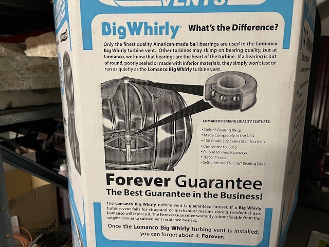 Železná trubka, ventilační turbína Lomanco - 3