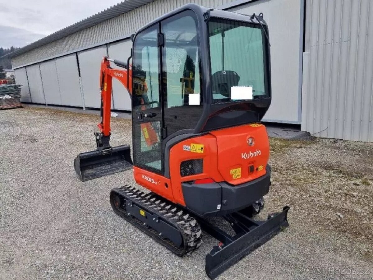 Kubota KX19-4•Minibager+3 lyžice(11.77 kW,1,8t,1110mth) - 3