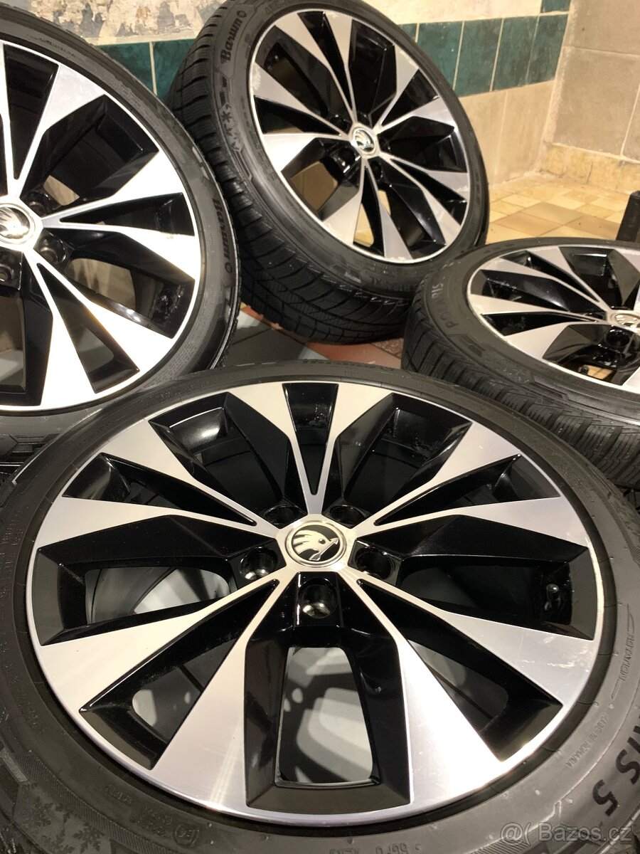 Alu kola Škoda R18 5X112 ZÁNOVNÍ ZIMNÍ PNEU 235/45 R18 8,5mm - 3