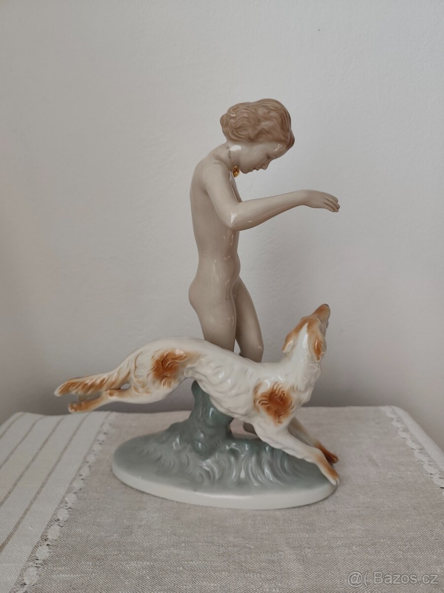 Royal dux Diana akt porcelánová soška - 3