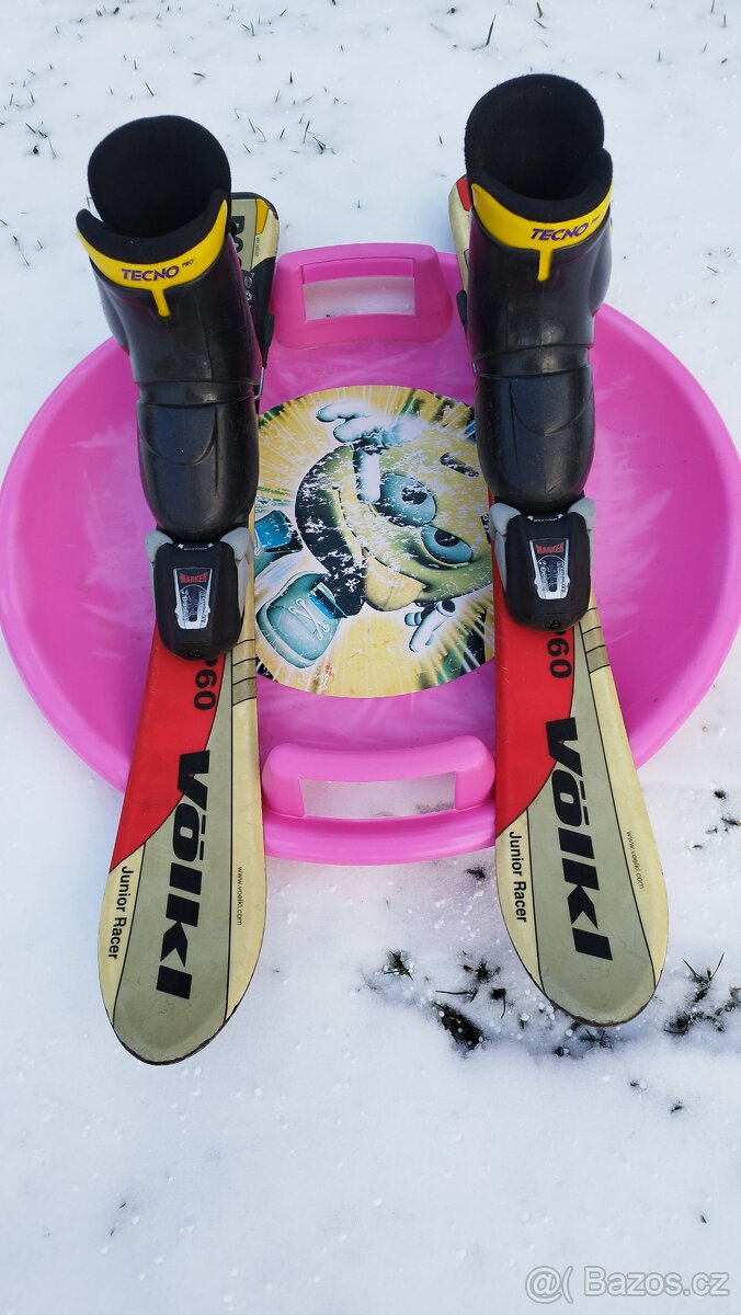 Dětské lyže 80 cm + lyžáky - 3