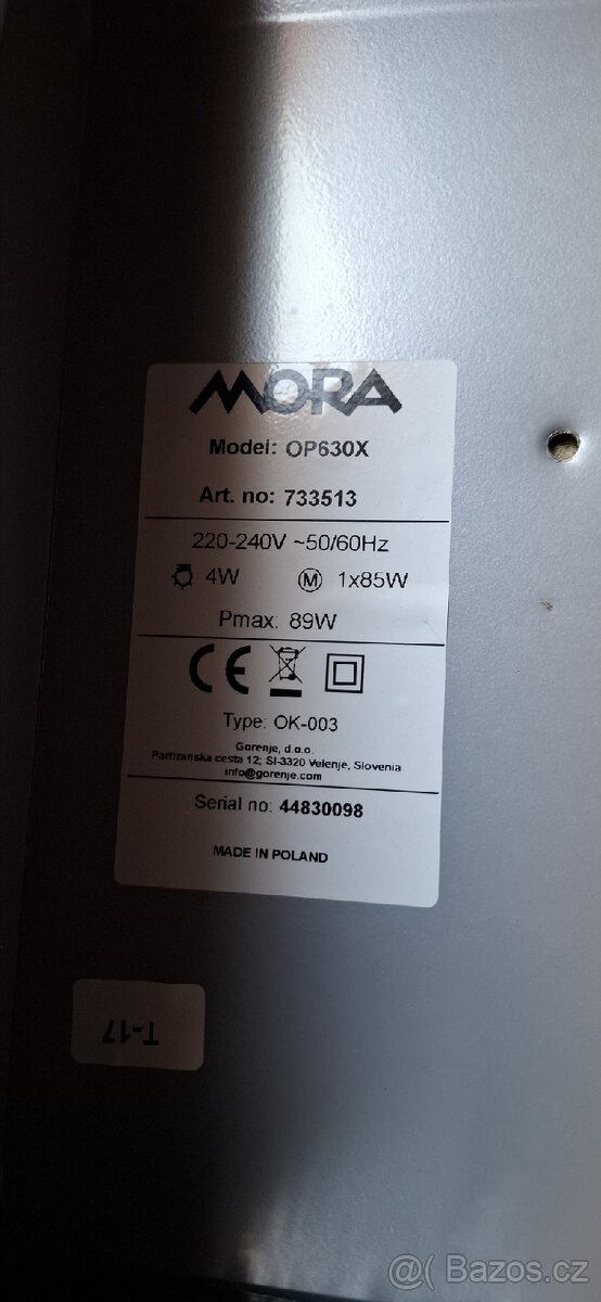 Odsavač , Digestoř MORA - 3