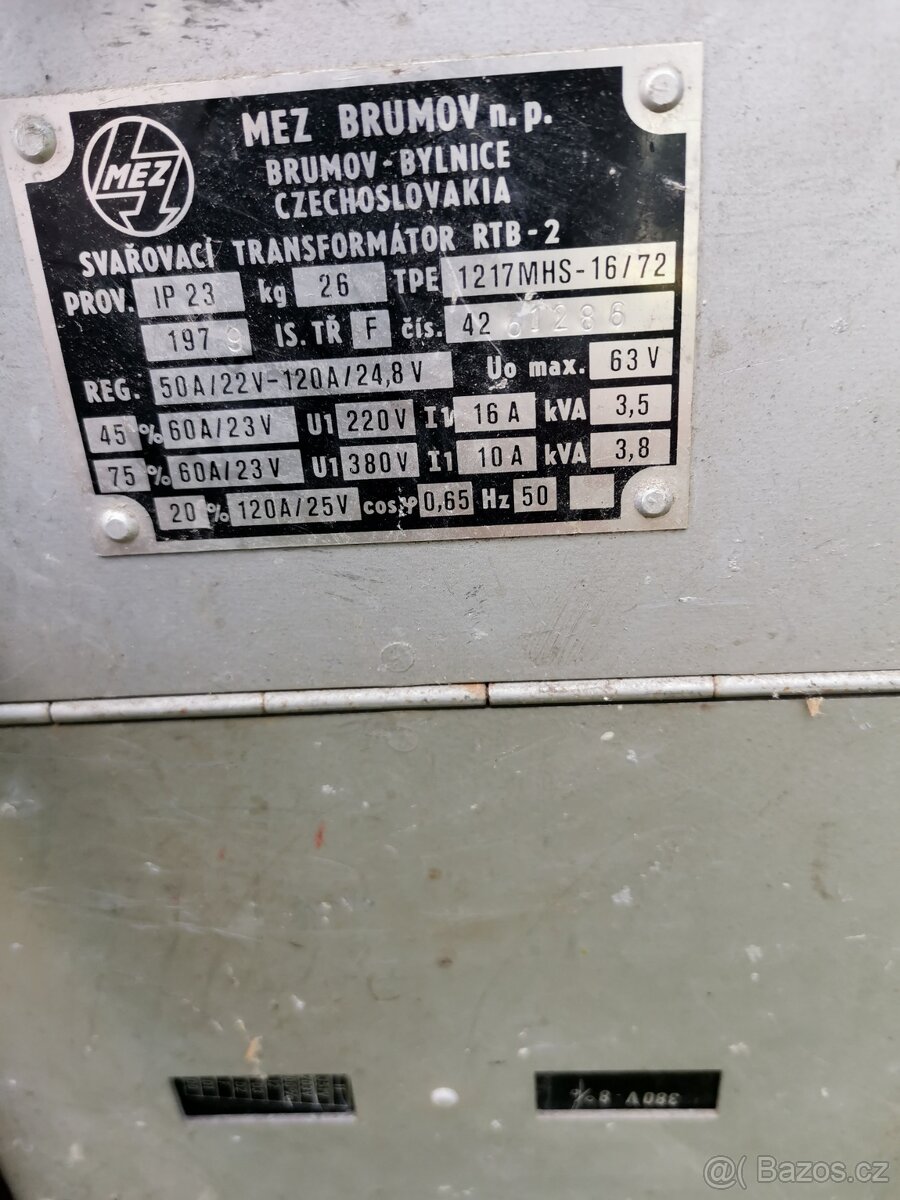 svářecí transformátor 380/220 V - 3